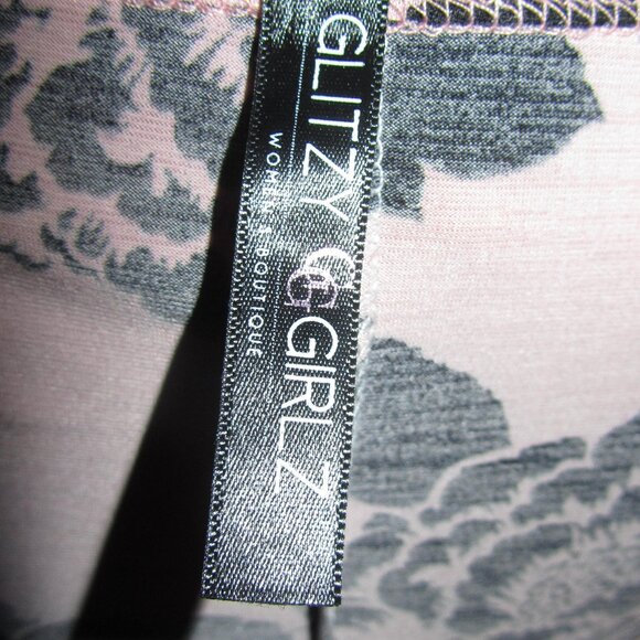 Plus Size 3x/4x Glitzy Girlz Pink Floral Blouse top shirt womens pretty summer - Picture 6 of 6